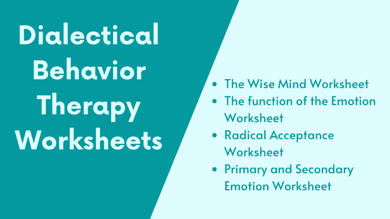Dialectical Behavior Therapy Worksheets