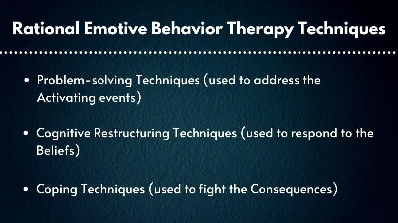 Rational Emotive Behavior Therapy Techniques